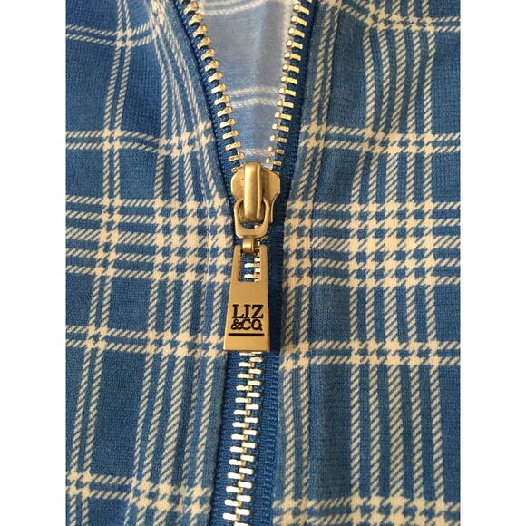 Pretty Liz Claiborne 100% Cotton Zip Up With a Drawstring Collar, Size Small - Picture 4 of 4